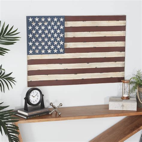 Deco 79 Metal American Flag Home Wall Decor Indoor Outdoor