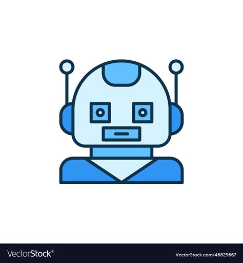 Funny robot chatbot concept colored icon or sign Vector Image