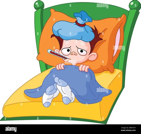 Grippe Enfant Dessin Banque D Images Vectorielles Alamy