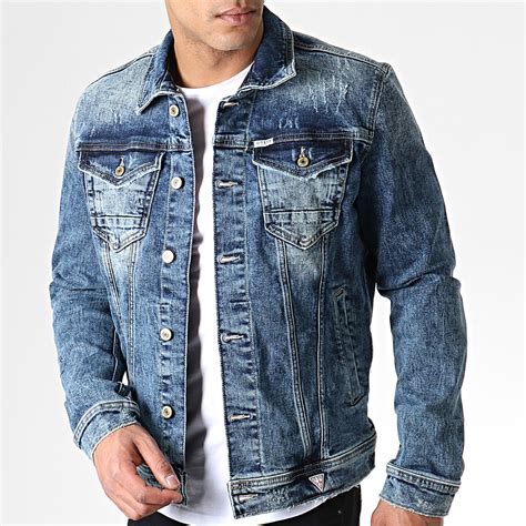 Guess Veste Jean M93n14d3p70 Bleu Denim