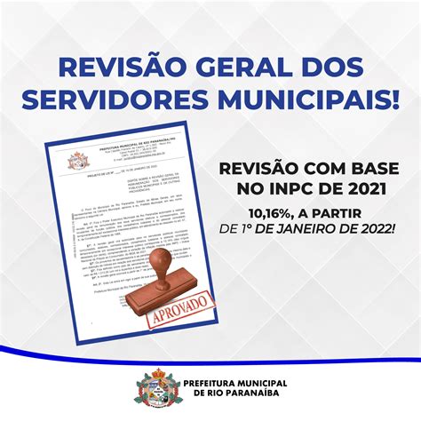 Aprovado O Reajuste Salarial Dos Servidores Municipais Prefeitura De