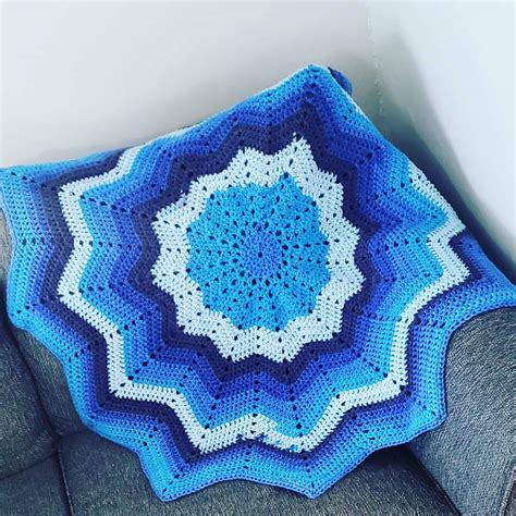 Crochet Baby Blanket Starburst Baby Blanket Crocheted Baby Etsy