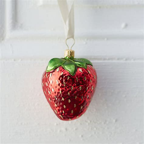 Glass Garden Strawberry Ornament In Holiday Ornaments At Terrain