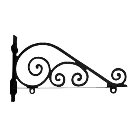 Wrought Iron Traditional Sign Post Bracket 18in