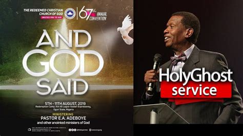 LIVE VIDEO HOLY GHOST SERVICE RCCG 67th Annual Convention 2019 Day