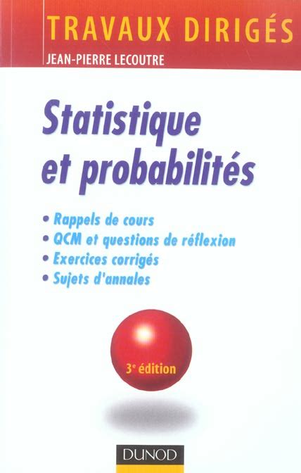 Statistiques Et Probabilites E Dition Jean Pierre Lecoutre