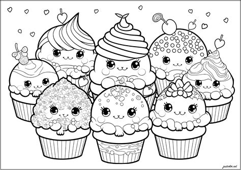 Cute Cupcakes Cupcakes Adult Coloring Pages Page El Dia De Los Muertos