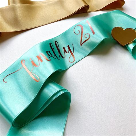 Finally 21 Sash 21st Birthday Sash Birthday Girl Sash Age Etsy Uk