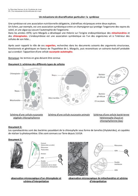 La Symbiose Exercice Corrig Alloschool