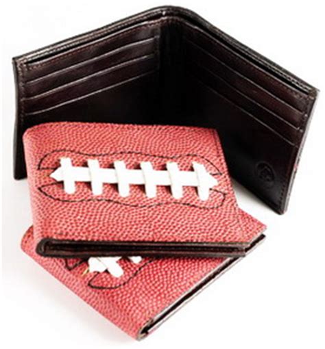 Baseball Leather Wallet, Wallet made from real baseball leather and red stiches, Baseball glove ...