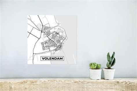 Poster Kaart Volendam Plattegrond Stadskaart X Cm Bol