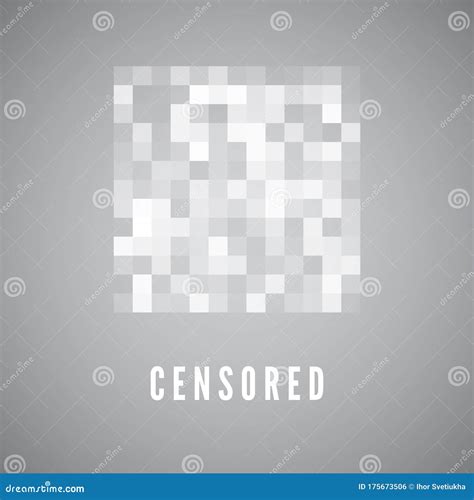 Censorship Gray Mosaic Censored Data Pixels Blur Area Private