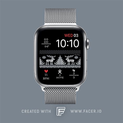 Linlay Designs™ Winter Holiday Sweater Black Watch Face For Apple