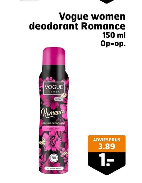 Vogue Women Deodorant Romance Ml Aanbieding Bij Trekpleister