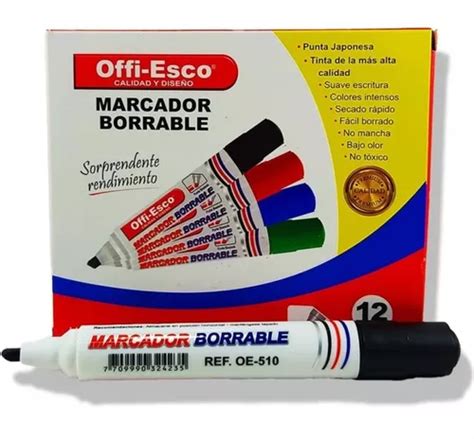 Marcador Borrable Surtido Offi Esco Oe X Und Cajas Cuotas