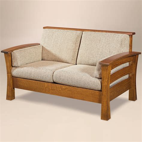 Anaheim Amish Loveseat Handmade Of Solid Wood Cabinfield