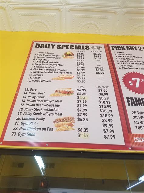 Menu At New Star Gyros Fish And Chicken Restaurant Chicago