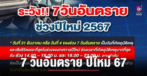 ระวัง 7 วันอันตราย ปีใหม่ 67 Chiang Mai News