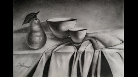 Stilllife Still Life Sketching With Pencil Objects Drawing With