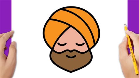 How To Draw A Sikh Man Easy Youtube