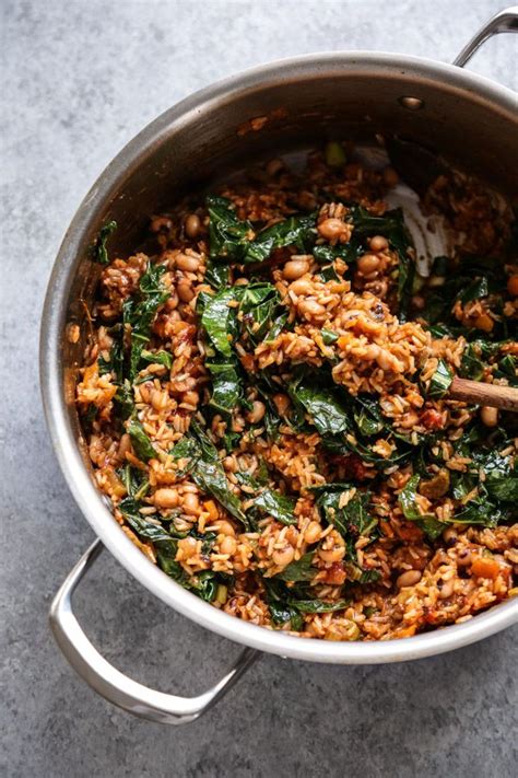 Vegan Jambalaya Recipe With Brown Rice Black Eyed Peas And Collards