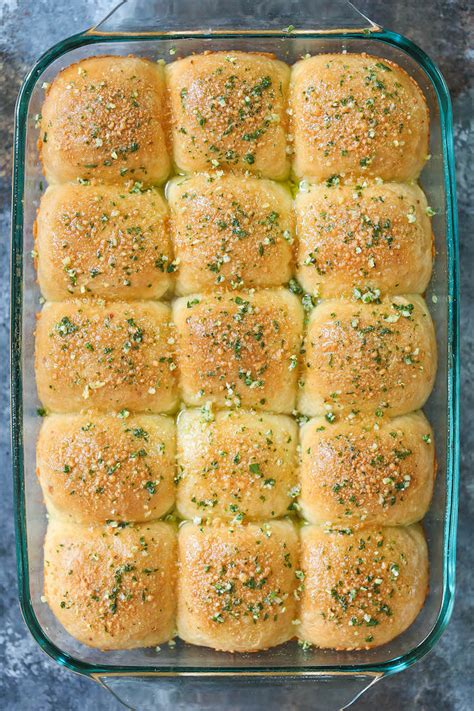 Garlic Parmesan Dinner Rolls Damn Delicious