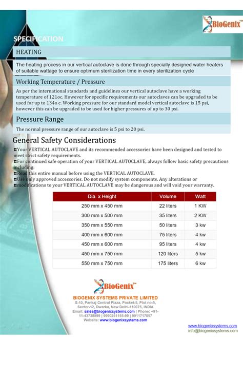 Biogenix Vertical Radial Locking Autoclave At Rs 150000 High Pressure