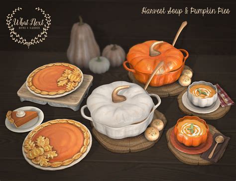 What Next Harvest Soup Pumpkin Pie The Sims Pc Sims Kitchen