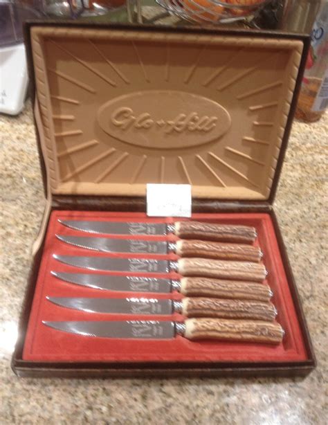 Glo Hill 6pc Imitation Staghorn Bakelite Steak Knife Set In Etsy