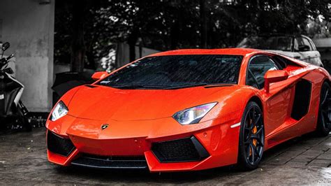 Orange lamborghini aventador wallpaper | (38353)