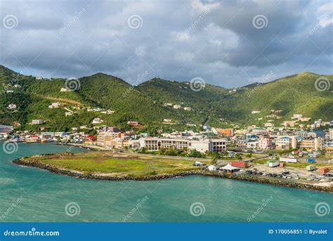 Cityscape Of The Road Town Tortola British Virgin Islands Editorial