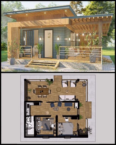 5x7m Contemporary Design Tiny House Plans