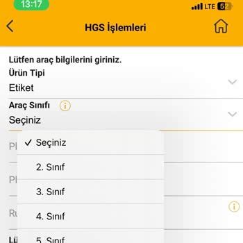 VakıfBank HGS İade Edilmeyen Bakiye 1 Sınıf Seçeneğinin Olmaması