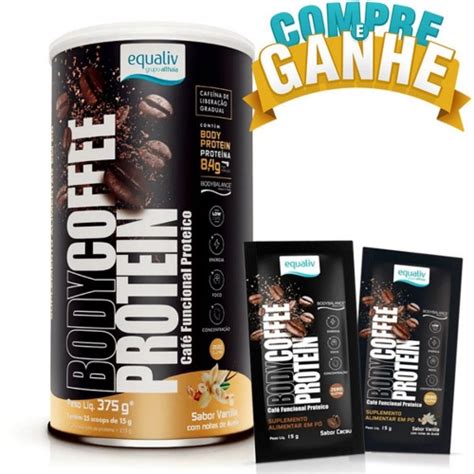 Body Coffee Protein Sabor Vanilla 375g Equaliv E Ganhe 2 Amostras