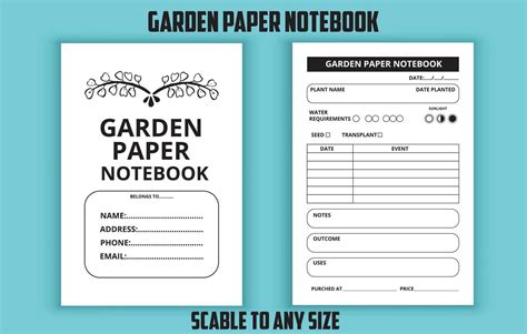 Garden paper logbook editable template 13783031 Vector Art at Vecteezy