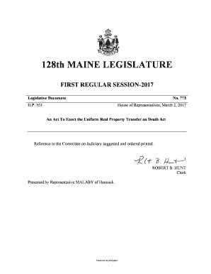 Fillable Online Legislature Maine Fillable Printed Document PDF Fax