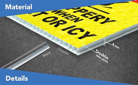 Amazon Caution Slippery When Wet Or Icy 8 X 12 Double Sided