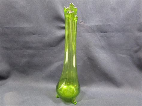 Sold Price Vintage Viking Green Footed Vase March Pm Edt