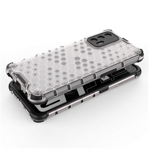 For Oppo Realme Gt G Shockproof Honeycomb Pc Tpu Case White