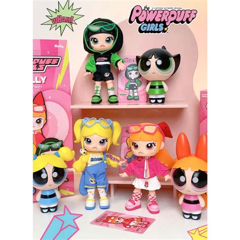 Popmart MOLLY Powerpuff Girls Series ตกตาเครองประดบรปการกระทา