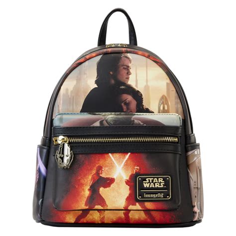 Star Wars Revenge Of The Sith Scene Faux Leather Mini Backpack By