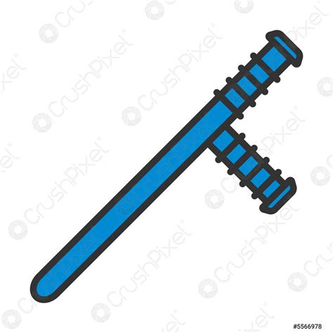 Police Baton Icon Stock Vector 5566978 Crushpixel