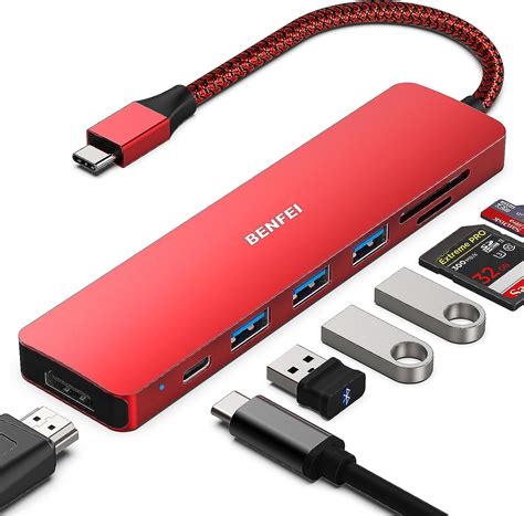 BENFEI USB C Hub 7 En 1 Adaptateur Multiport USB C Hub Avec USB C Vers