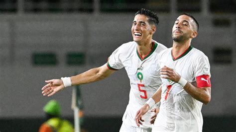 Zambia Morocco Hakim Ziyech Goal Sends Atlas Lions Through As Top