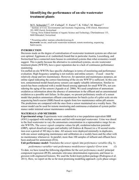 Pdf Identifying The Performance Of On Site Wastewater Treatment Plants