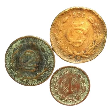 Monedas Y Centavos Monograma Cobre Bronce Bonitas Meses Sin