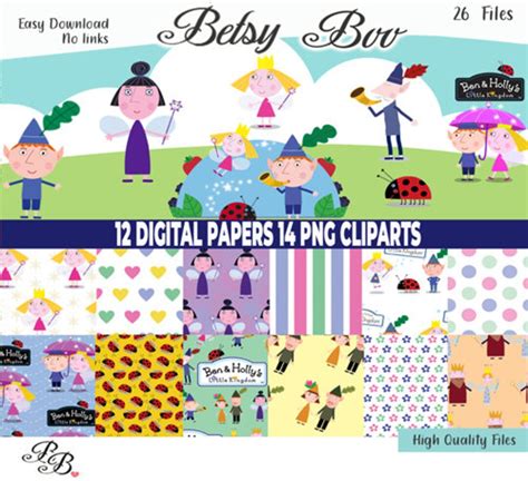 Ben and Holly Clipart PNG Digital Image Clip Art INSTANT - Etsy