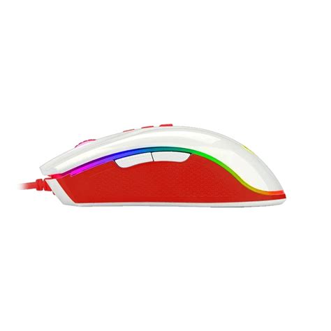 Mouse Gaming Redragon Cobra Alb Cu Rosu Iluminare Rgb Emag Ro