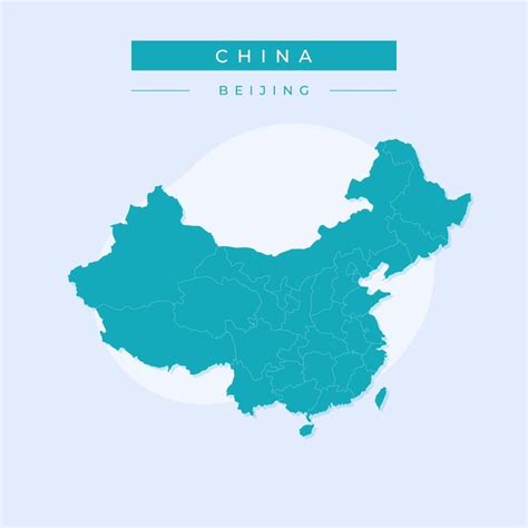 Mapa Nacional De China Mapa De China Ilustraci N Vectorial Vector De