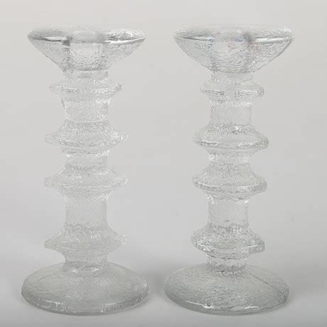 TIMO SARPANEVA Ljusstakar 1 Par Festivo Glas Iittala Finland